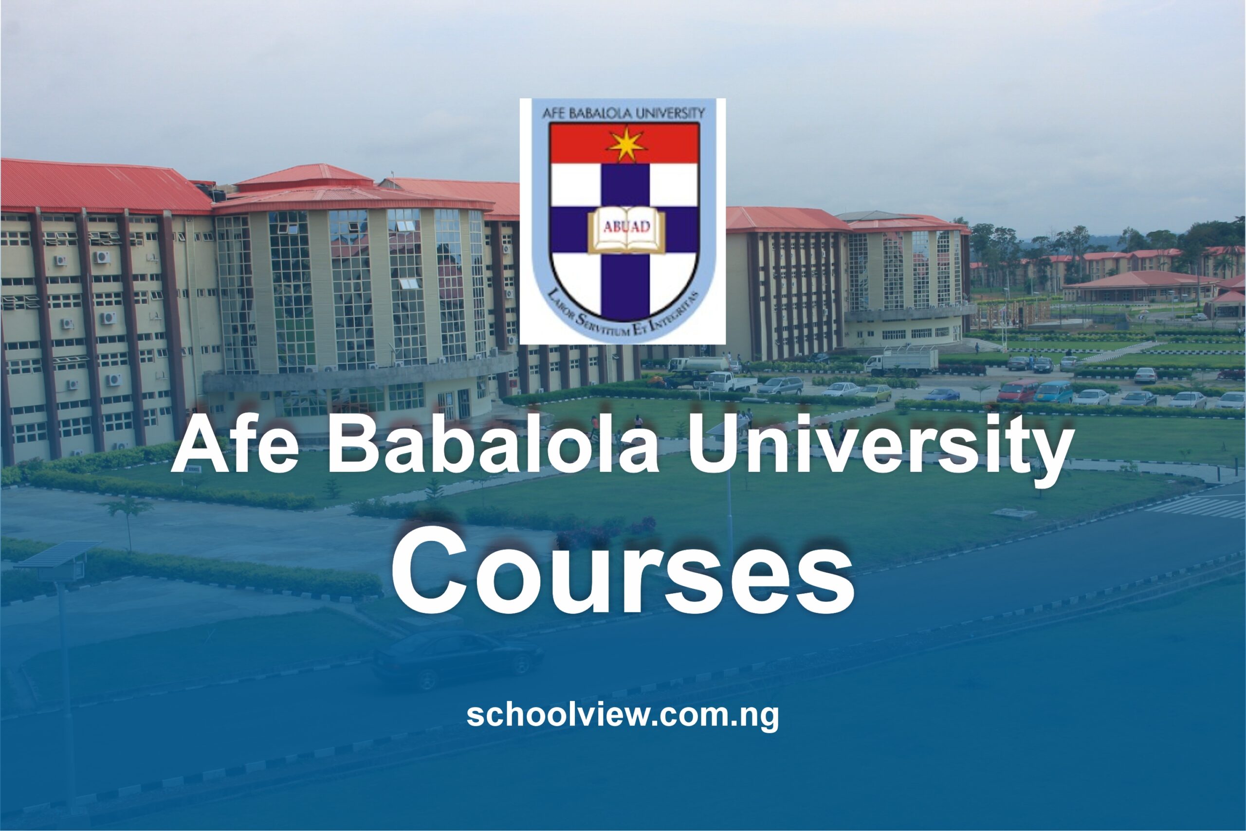 List of Courses offered at Afe Babalola University