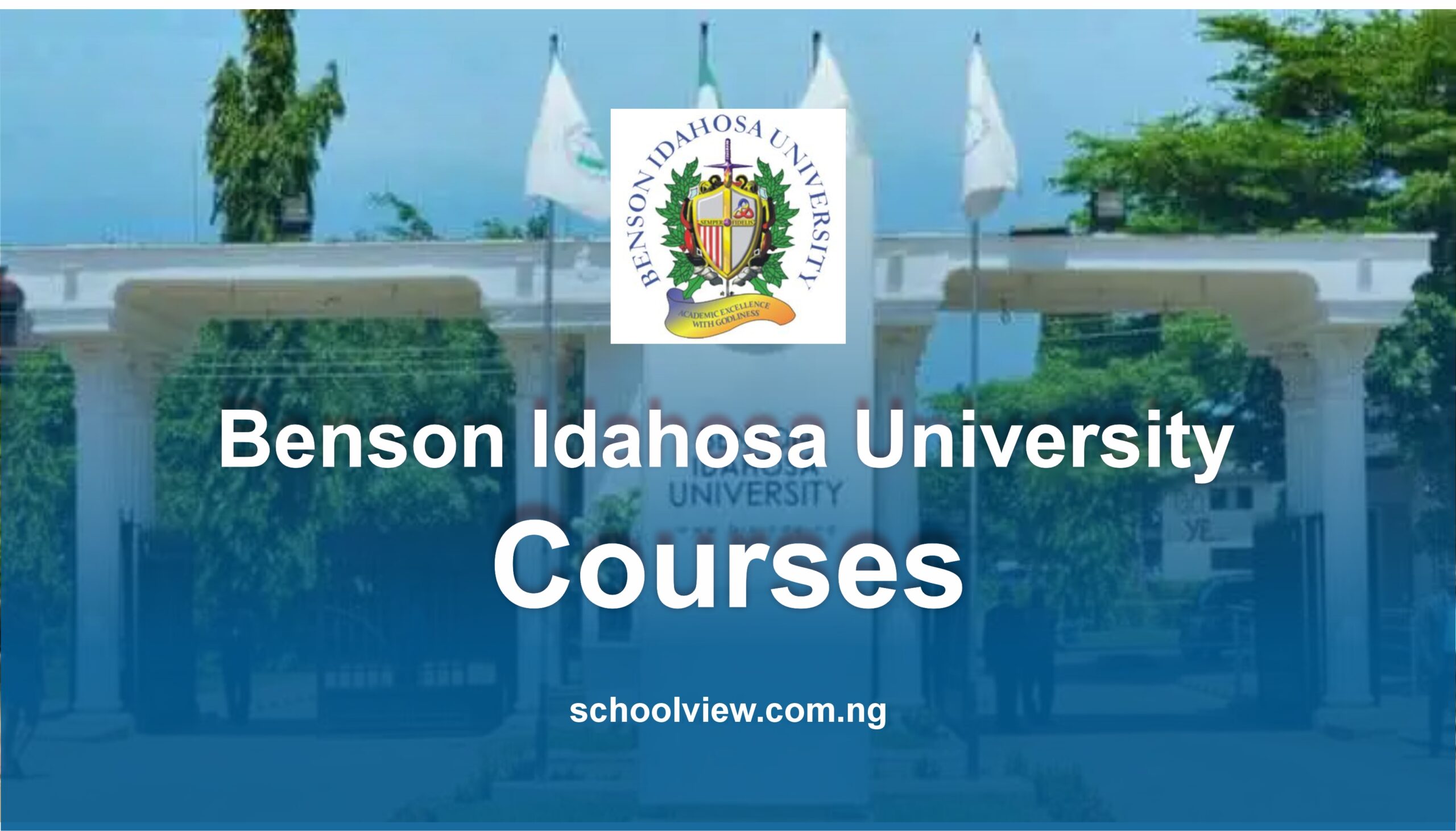 Courses offered at Benson Idahosa University (BIU)
